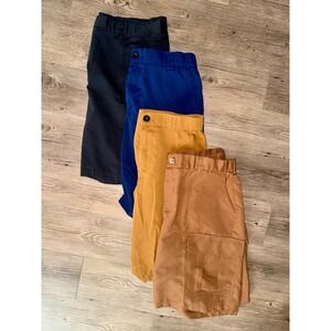Manfinity Mens Casual Elastic Waist Chino Shorts Brown Size L